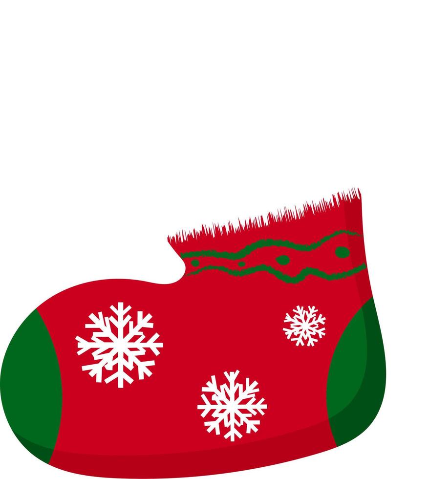 Christmas sock for gifts vector