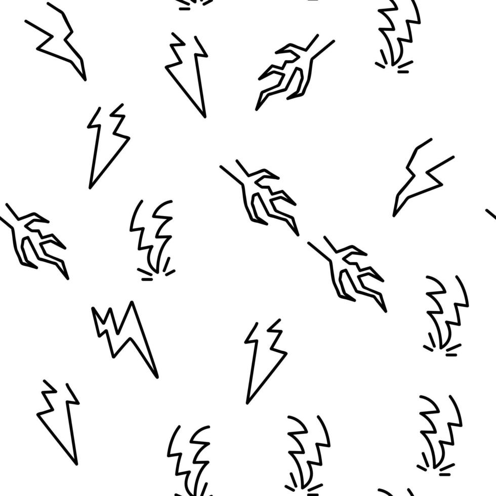 Bolt Lightning Flash Vector Seamless Pattern