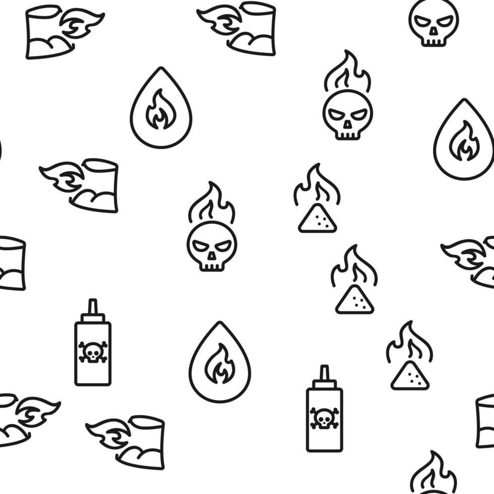 Spicy Sauce And Food Vector Seamless Pattern