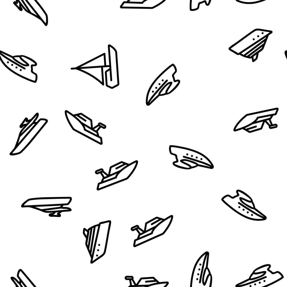 Yacht Marine Transport Vector Seamless Pattern