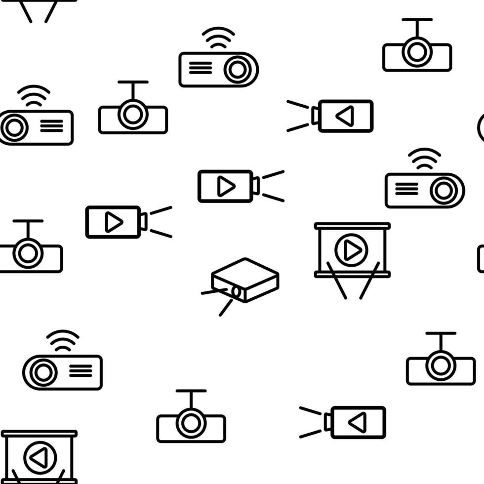 equipo de proyector vector de patrones sin fisuras