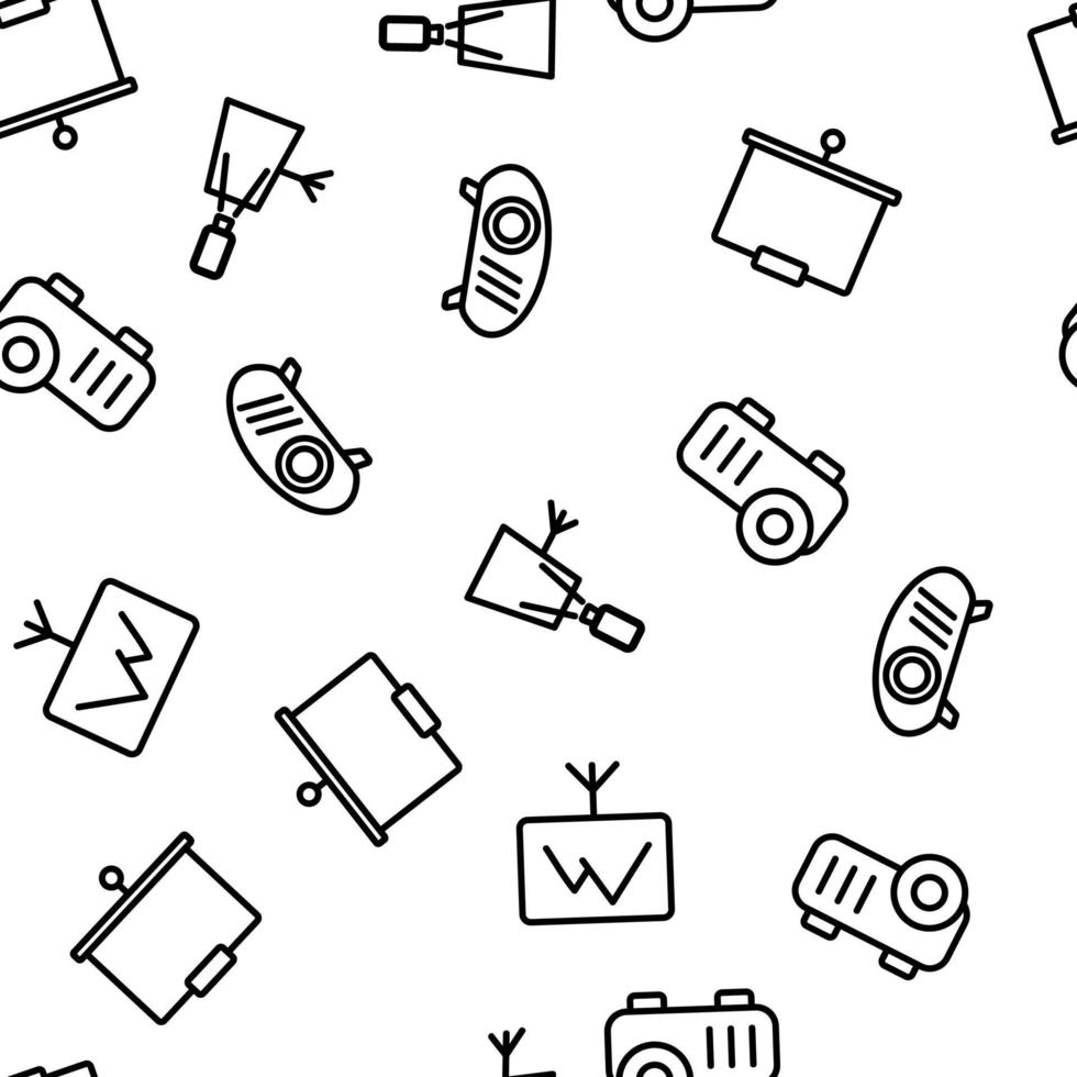 Projector Equipment Vector Seamless Pattern