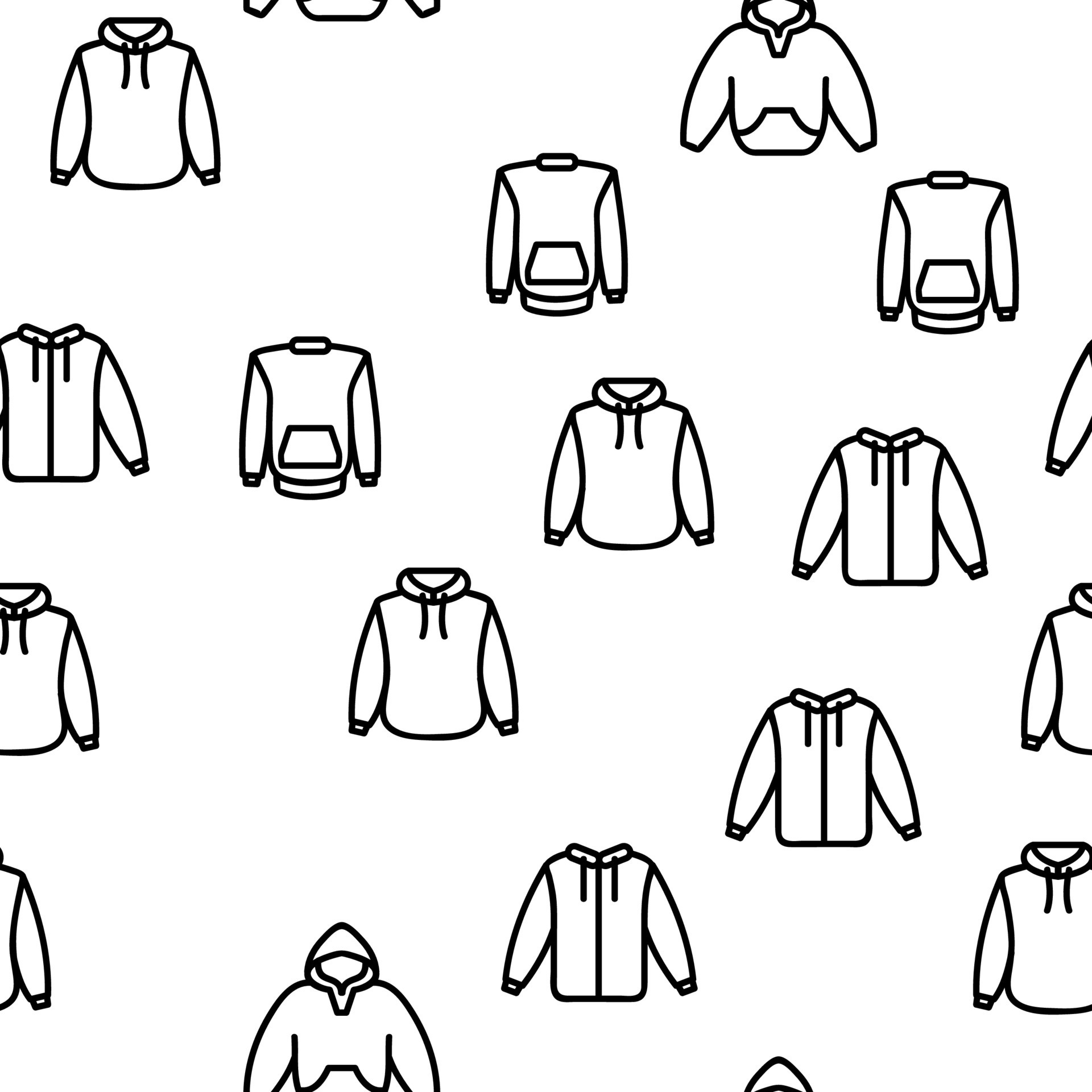 Hoodie And Sweater Vector Seamless Pattern 10042631 Vector Art at Vecteezy