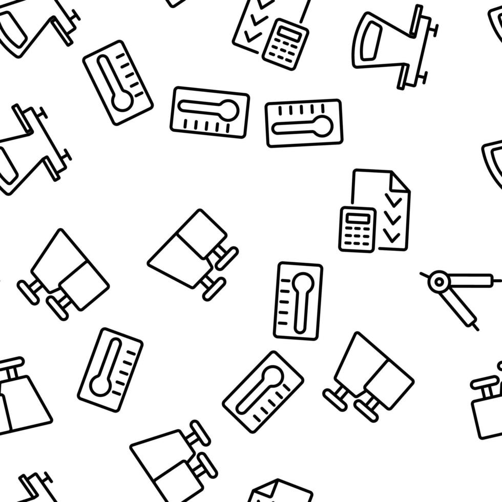 Measuring Equipment Vector Seamless Pattern