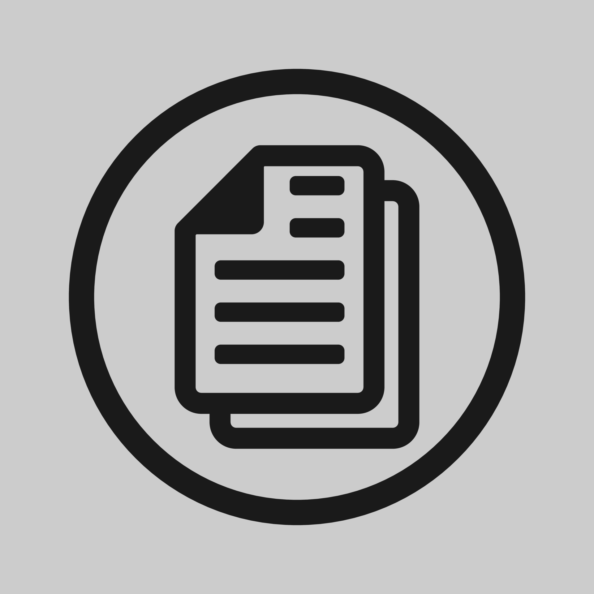 icono de papel con plantilla de diseño de vector de círculo sobre fondo