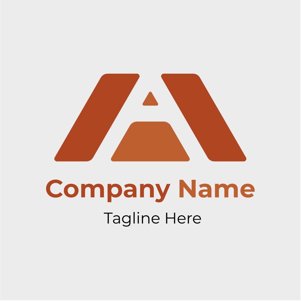 A letter logo. Vector graphics of letter A. Simple lettering logo template vector set. Business logo vector. Best used for technology company