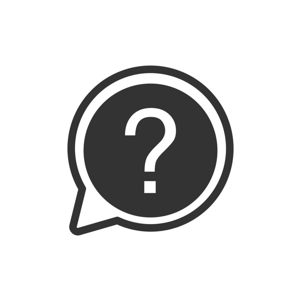 Question icon vector with grey color. Help Symbol. Clean and modern vector illustration for a website or mobile applications isolated in white background. Best used for frequently asked question icon.