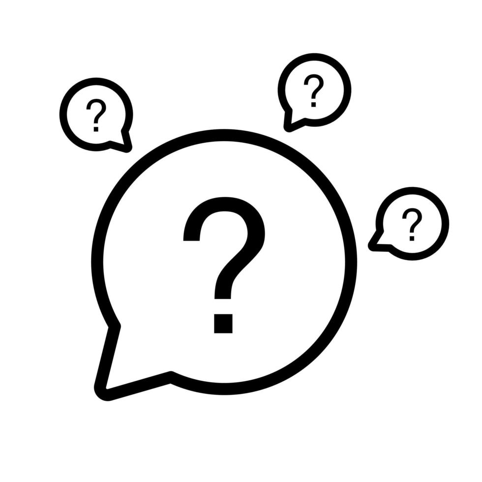 Question icon vector. Help Symbol question mark. Clean and modern vector illustration for a website or mobile applications isolated in white background. Best used for frequently asked question icon.