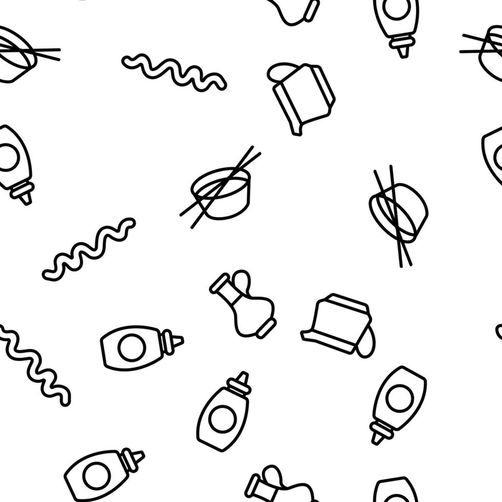 Sauce Spicy Cream Vector Seamless Pattern