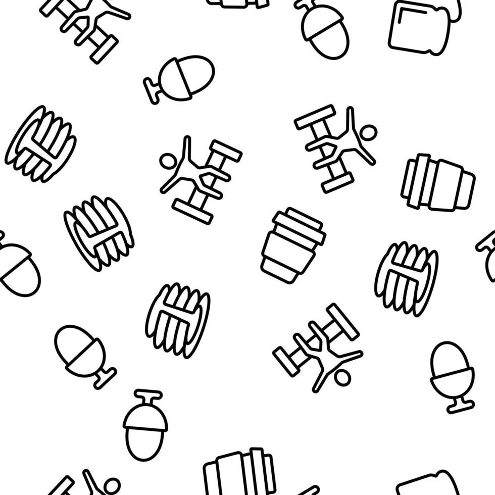 Morning Food And Tools Vector Seamless Pattern