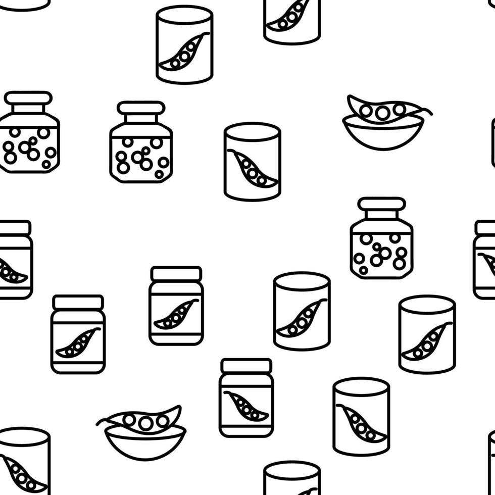 guisantes, bob, vegetal, vector, seamless, patrón vector