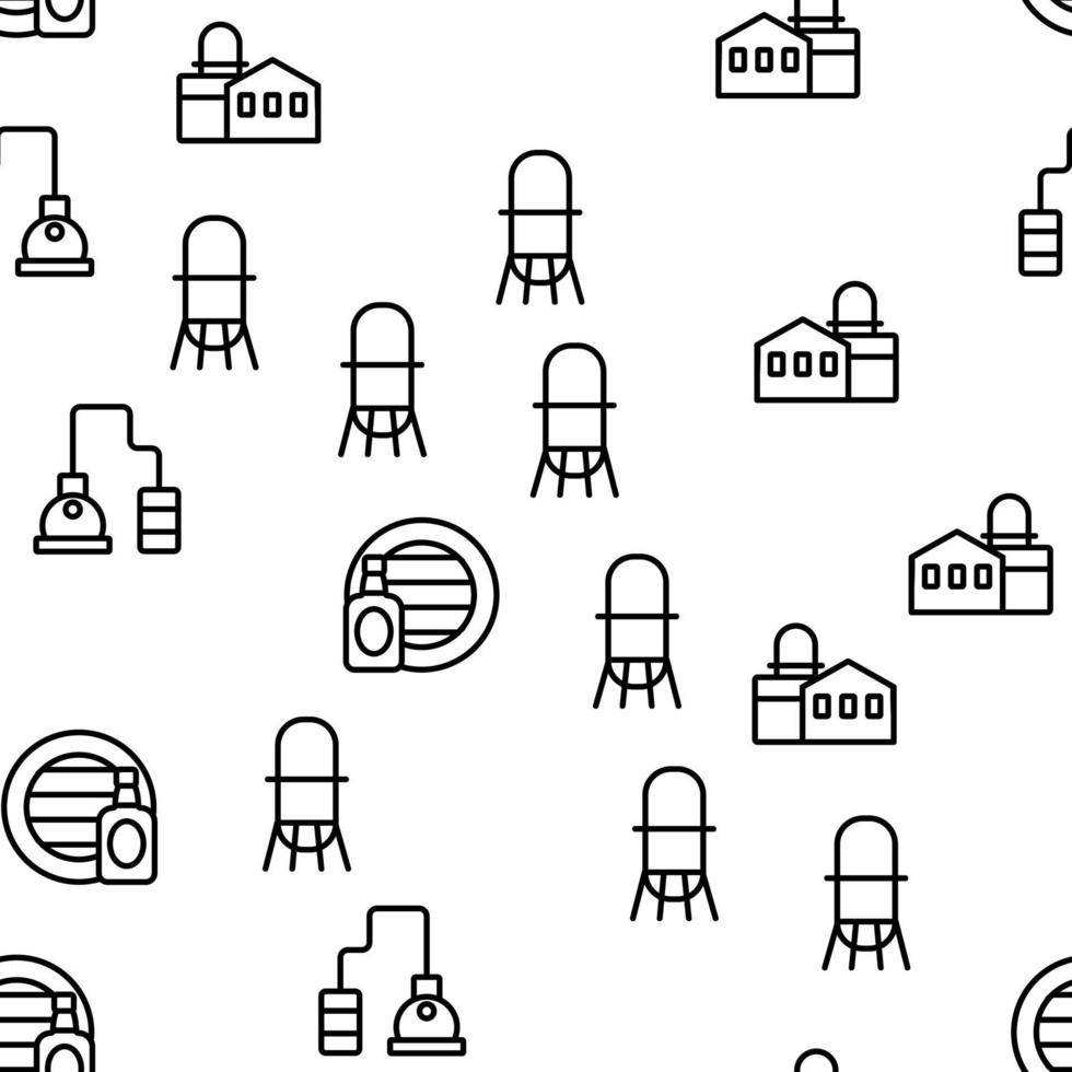 Whisky Alcoholic Drink Vector Seamless Pattern