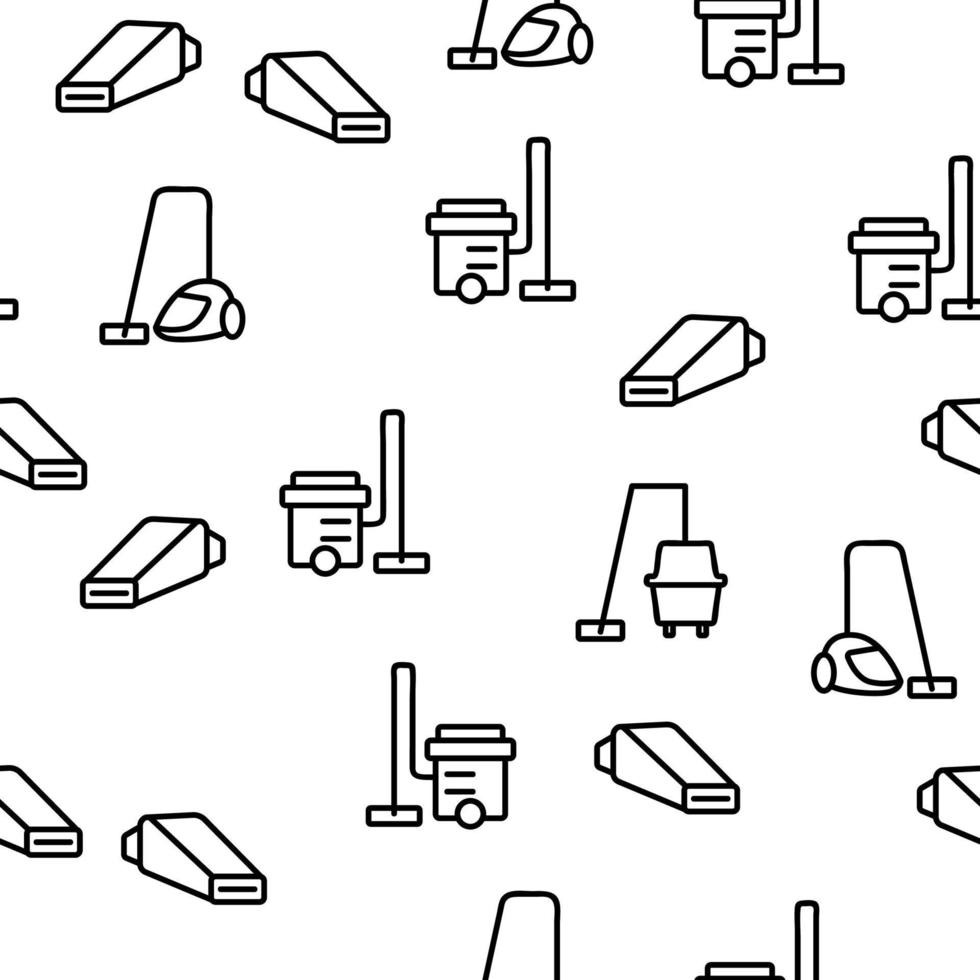 Vacuum Cleaner Device Vector Seamless Pattern