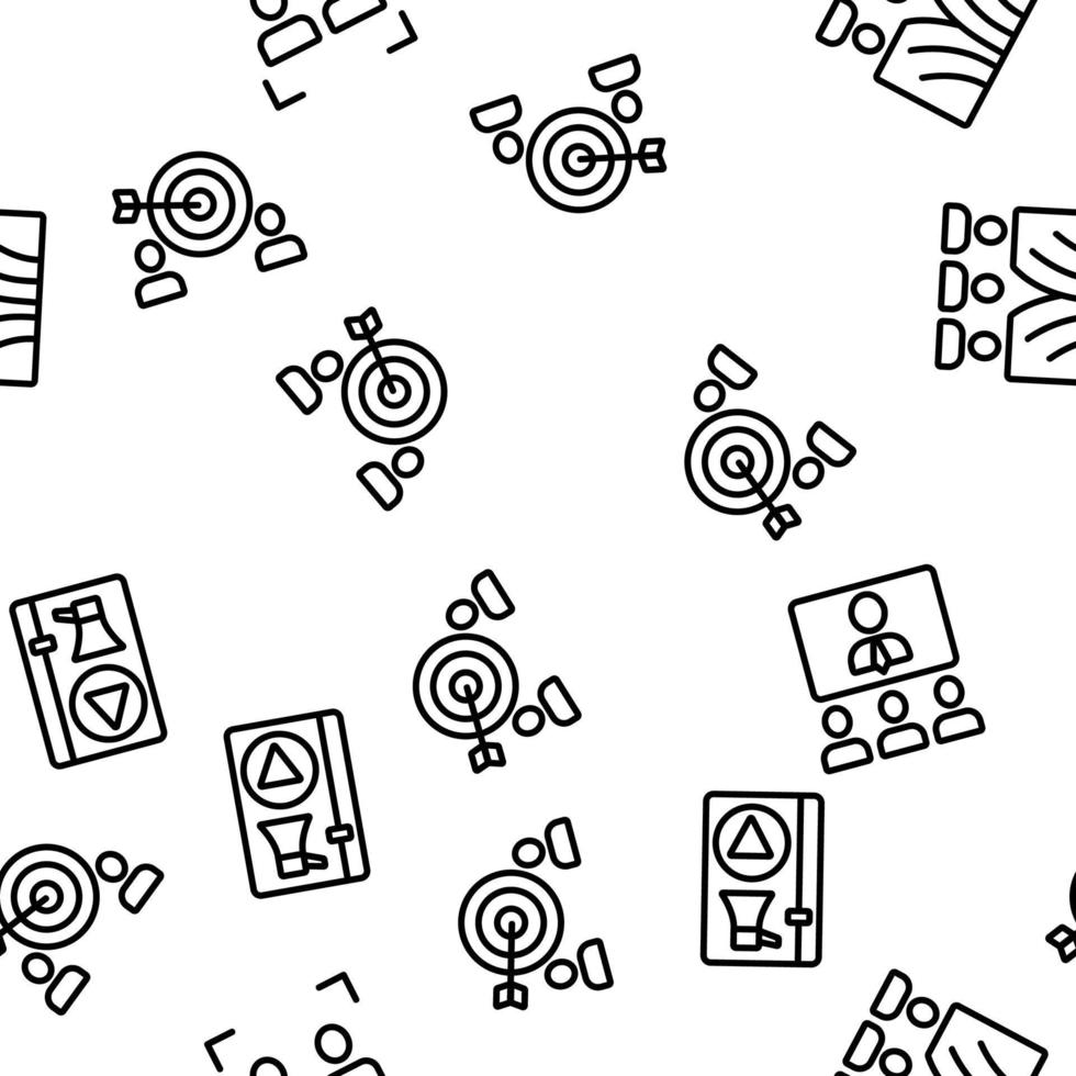 Audience Social Group Vector Seamless Pattern