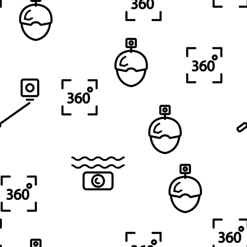 Action Camera Seamless Pattern Vector