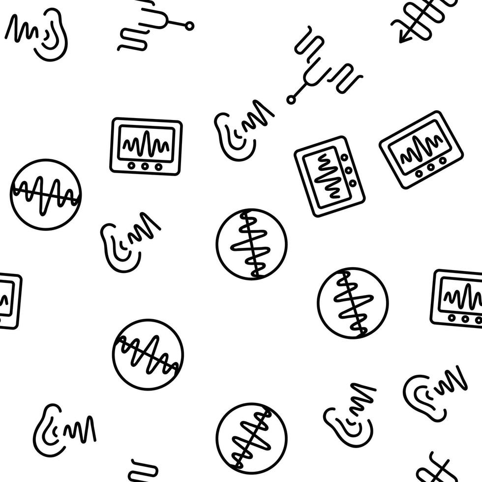 Frequency Pulse Wave Vector Seamless Pattern