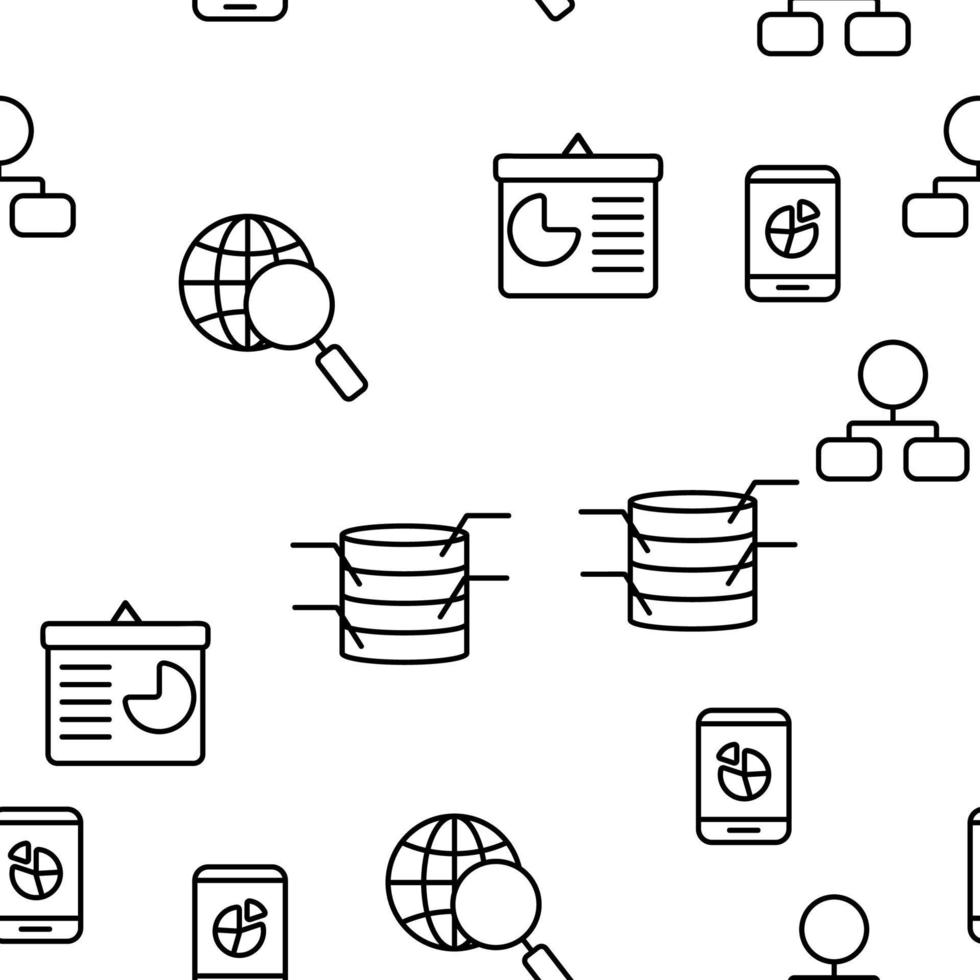 Analysing Data Vector Seamless Pattern