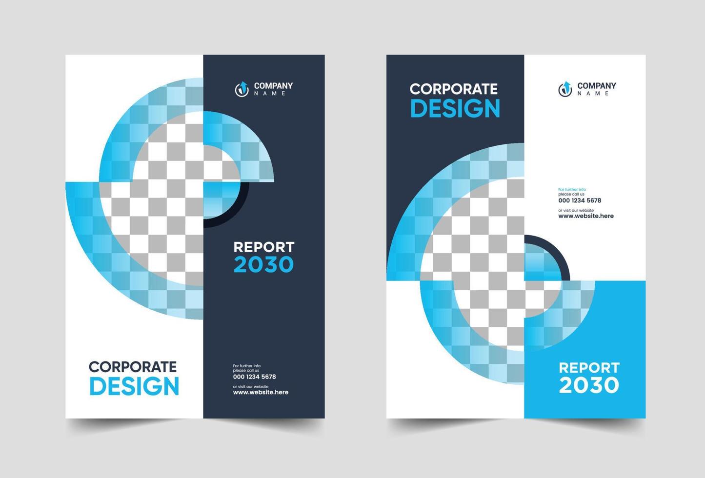 Annual report brochure flyer design template vector Leaflet presentation book cover templates