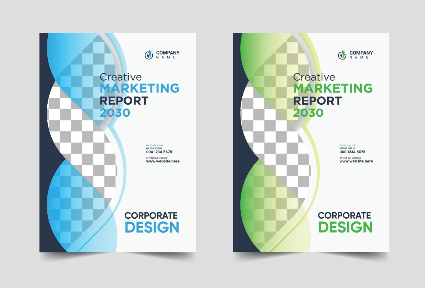 Annual report brochure flyer design vector Leaflet presentation cover business magazine templates