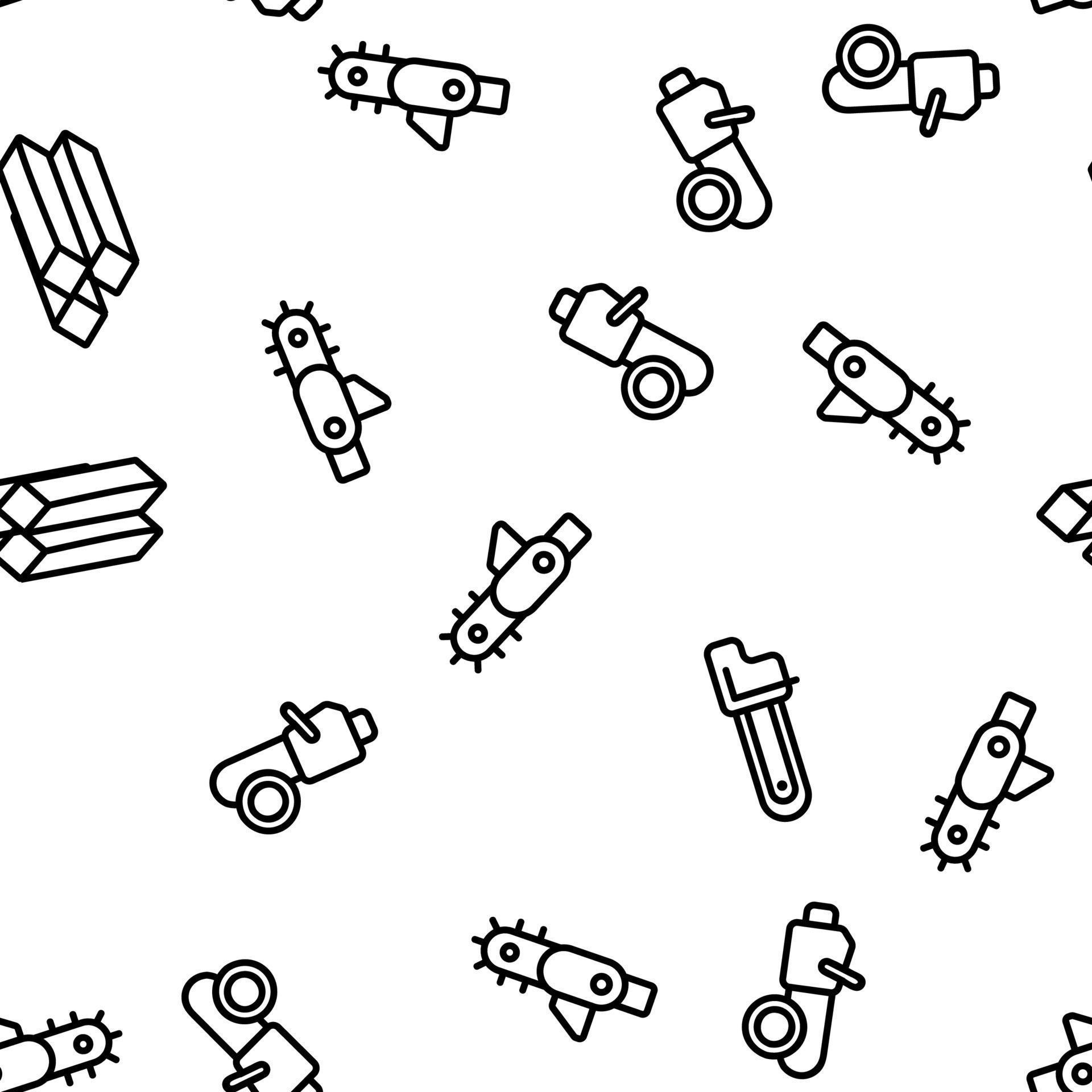 Chainsaw Vector Seamless Pattern 10043034 Vector Art at Vecteezy