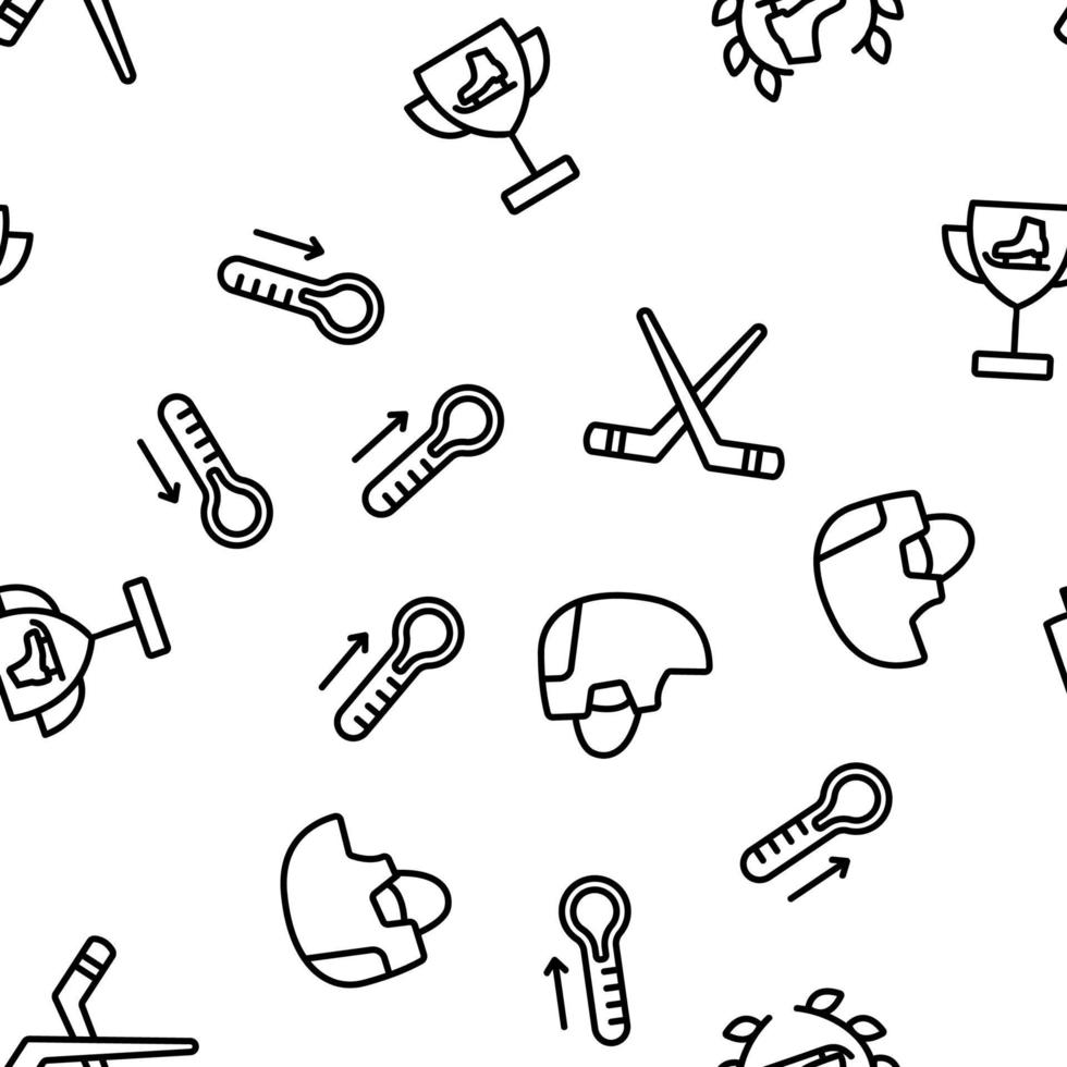 Skate Sport Equipment Vector Seamless Pattern