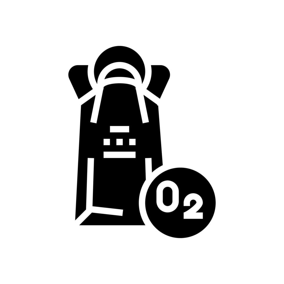 oxygen mask package glyph icon vector illustration
