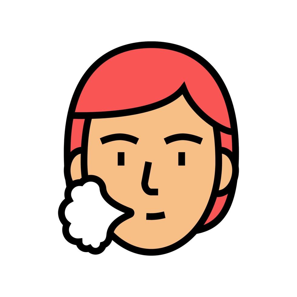ilustración de vector de icono de color de estornudo humano