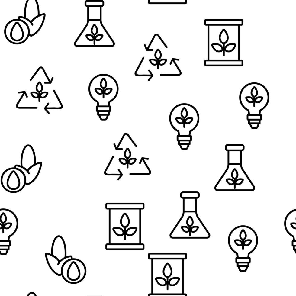 biocombustible eco energía vector de patrones sin fisuras