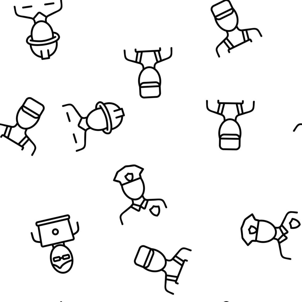 Occupation Vector Seamless Pattern