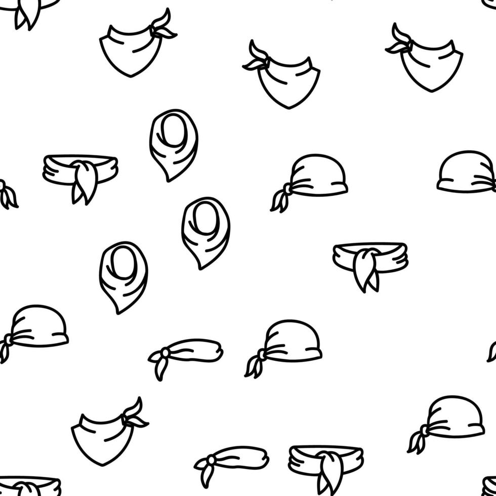 Bandana Hats Vector Seamless Pattern