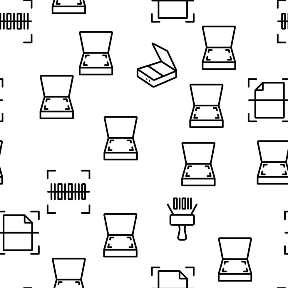 Scan Reading Vector Seamless Pattern