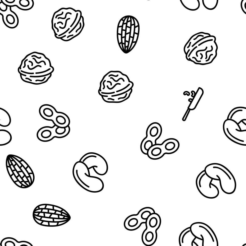 Peanut Food Vector Seamless Pattern