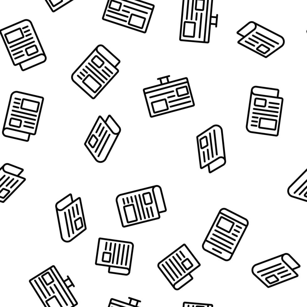 Newspaper Vector Seamless Pattern