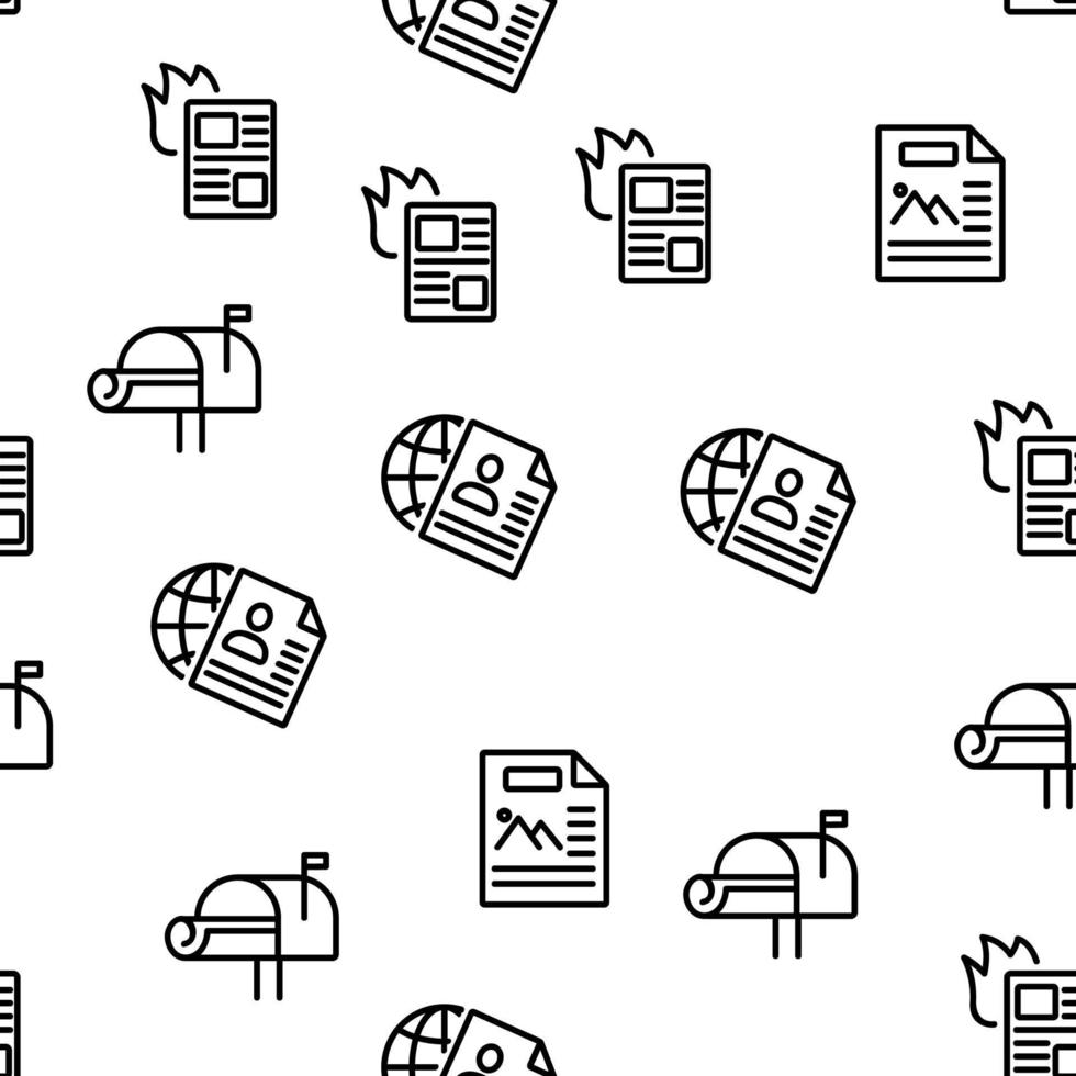 Newspaper Vector Seamless Pattern