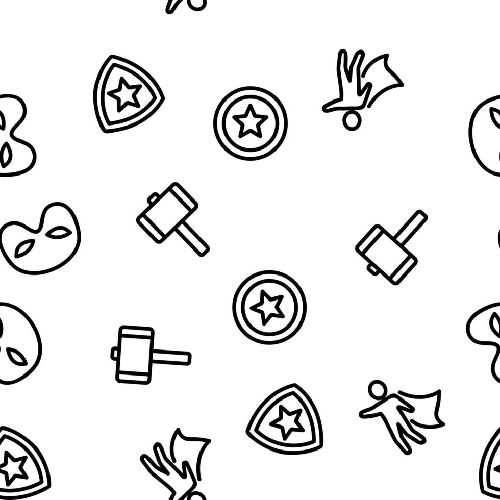 Super Hero Vector Seamless Pattern