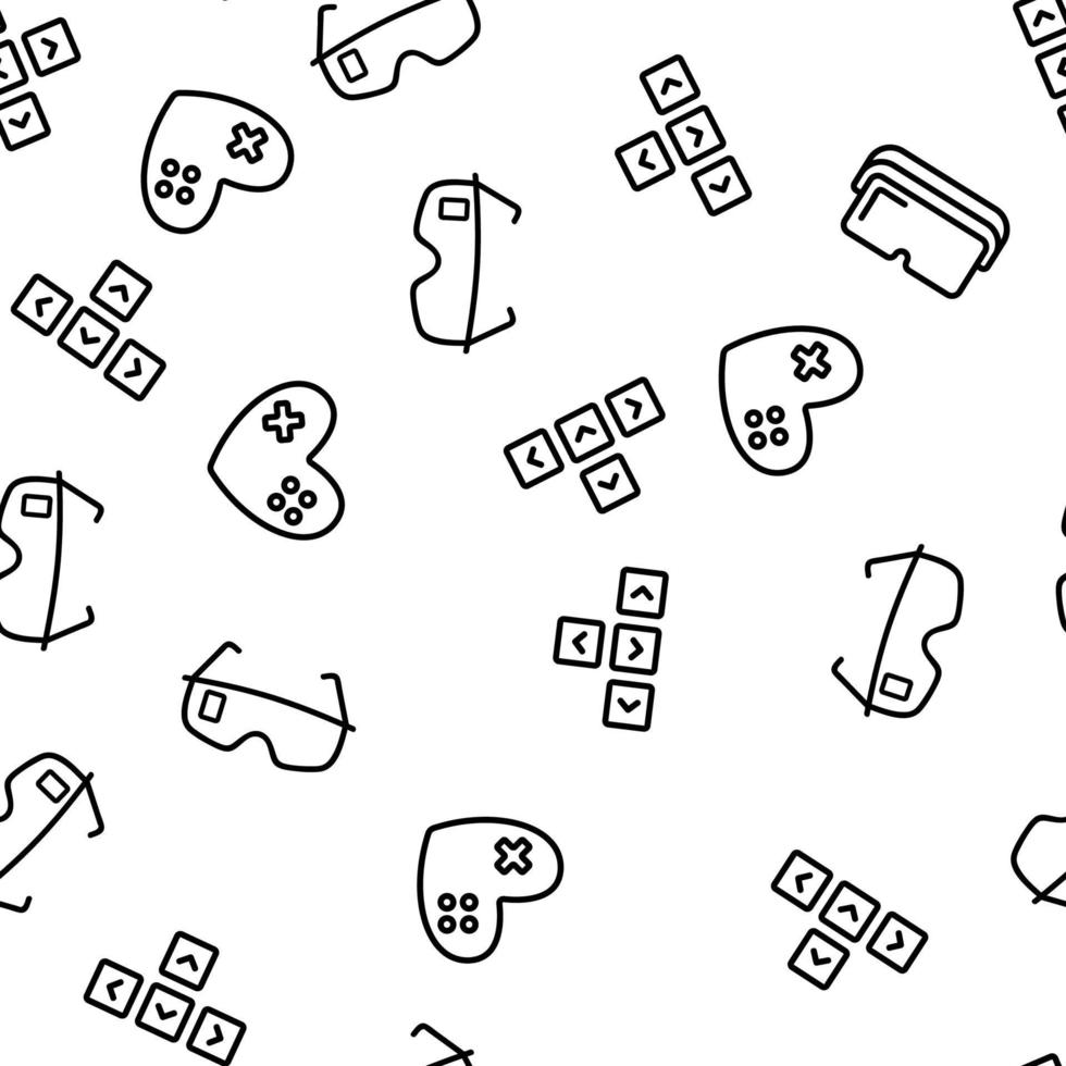 Gamer Device Vector Seamless Pattern