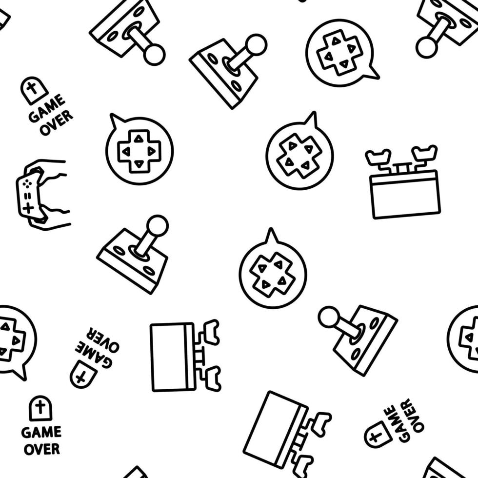 Gamer Device Vector Seamless Pattern