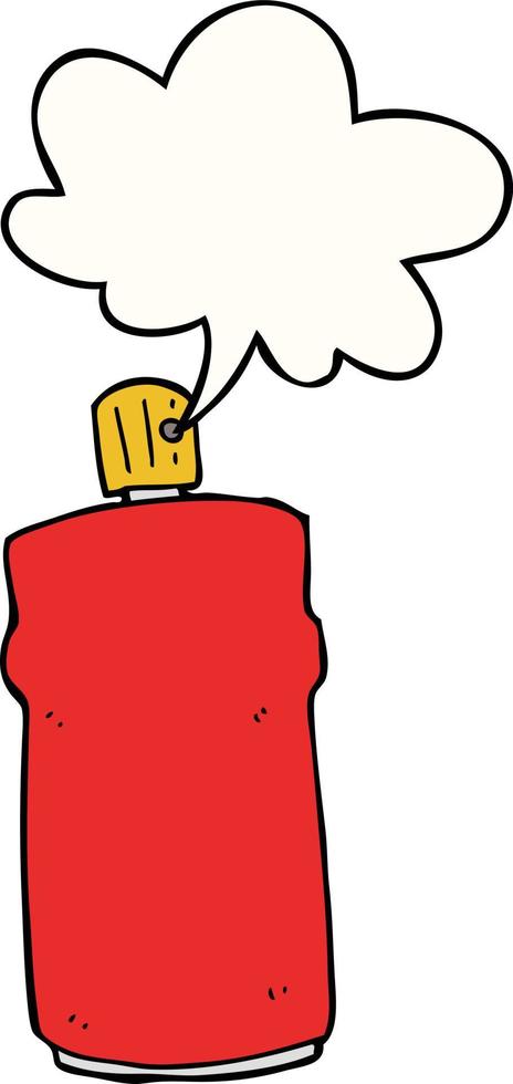 cartoon spray can and speech bubble vector