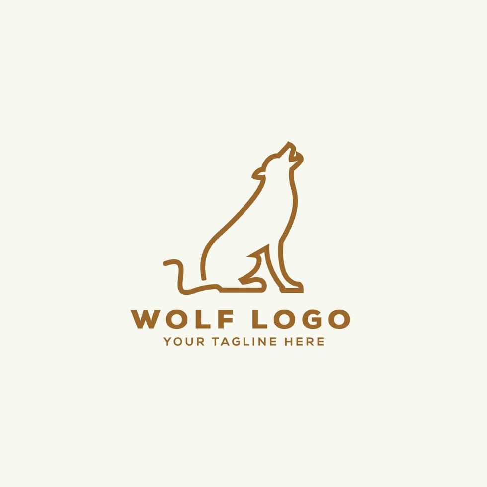 vector de logotipo de lobo, diseño de logotipo de plantilla