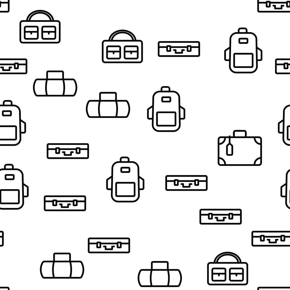 Luggage And Baggage Vector Seamless Pattern