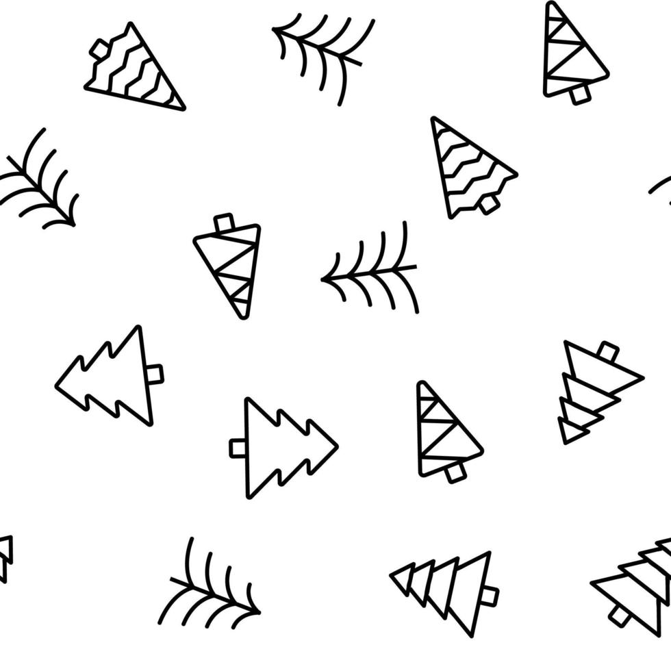 Evergreen Pine Tree Vector Seamless Pattern