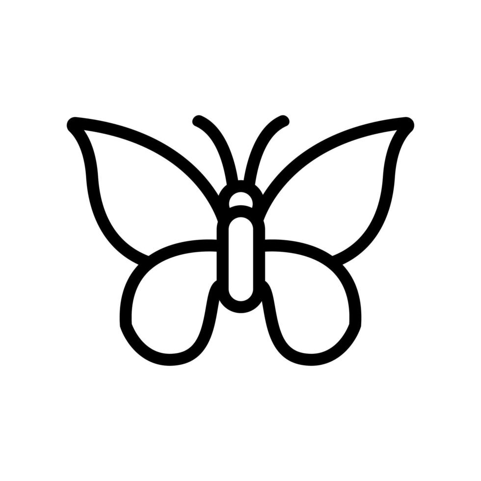 Butterfly icon vector. Isolated contour symbol illustration vector