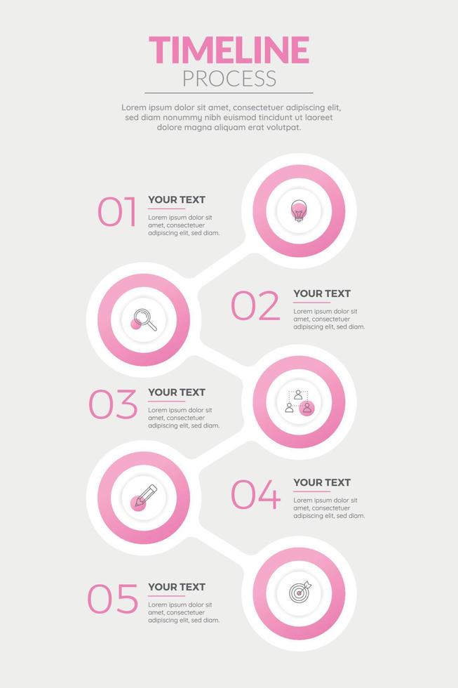 Timeline infographic design vector