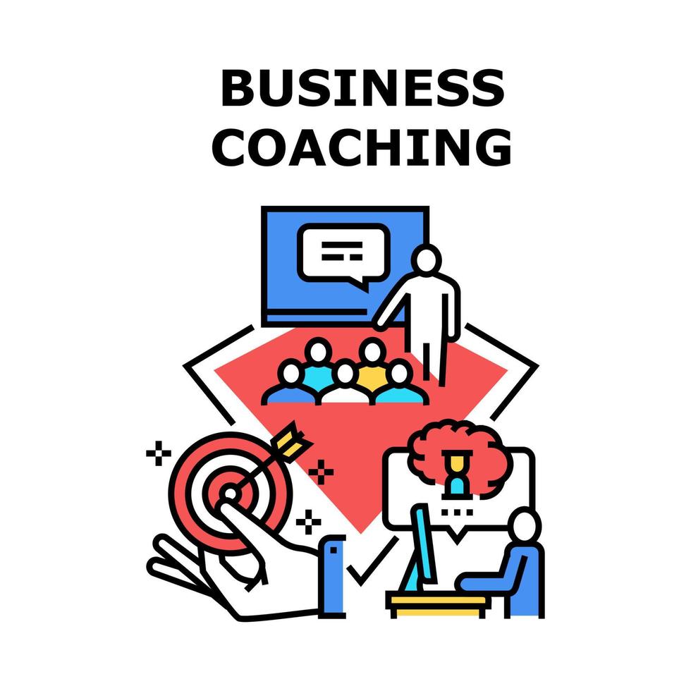 Business Coaching Event Concept Color Illustration vector