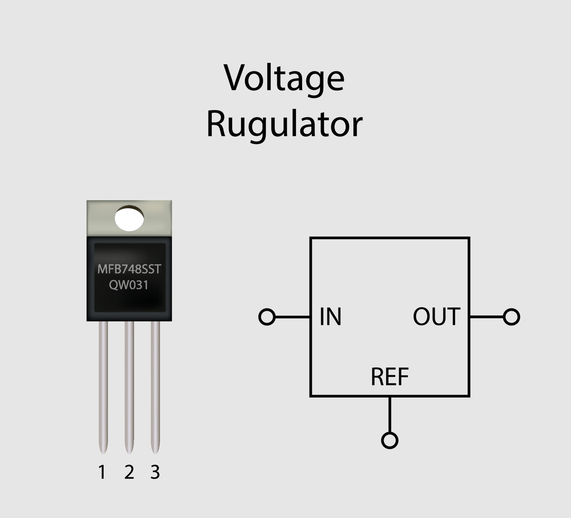 regulador de voltaje ic con símbolo vector eps 10. 10043746 Vector en