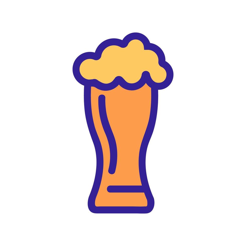 a glass of beer icon vector. Isolated contour symbol illustration vector