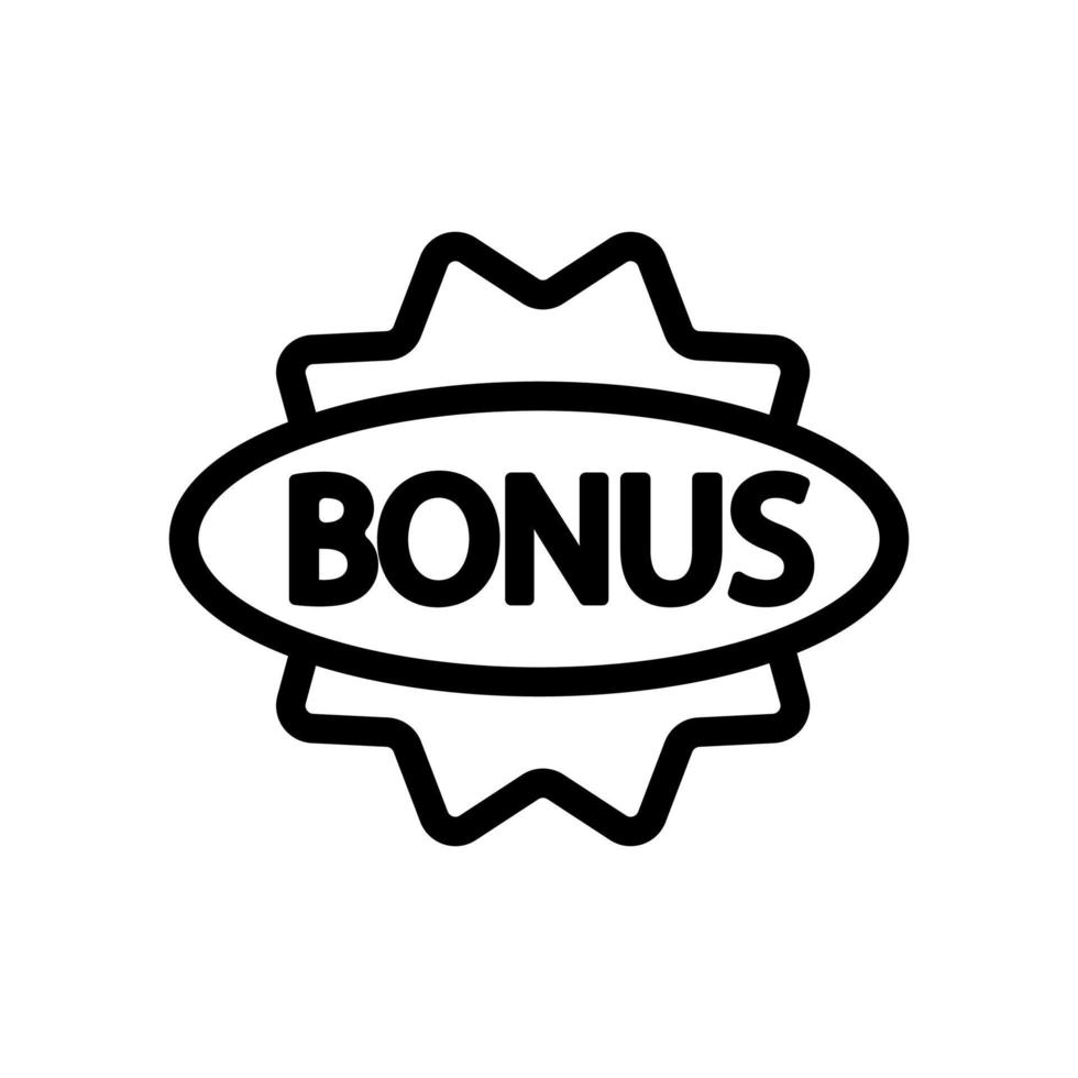 Bonus icon vector. Isolated contour symbol illustration vector