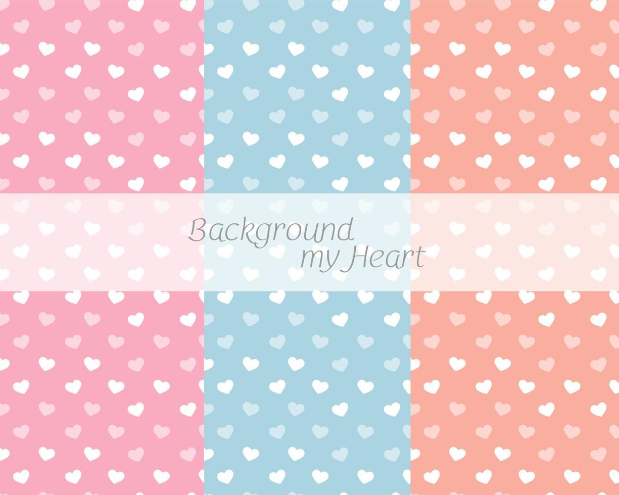 Heart-shaped pattern background in pastel tones welcomes Valentine's Day vector