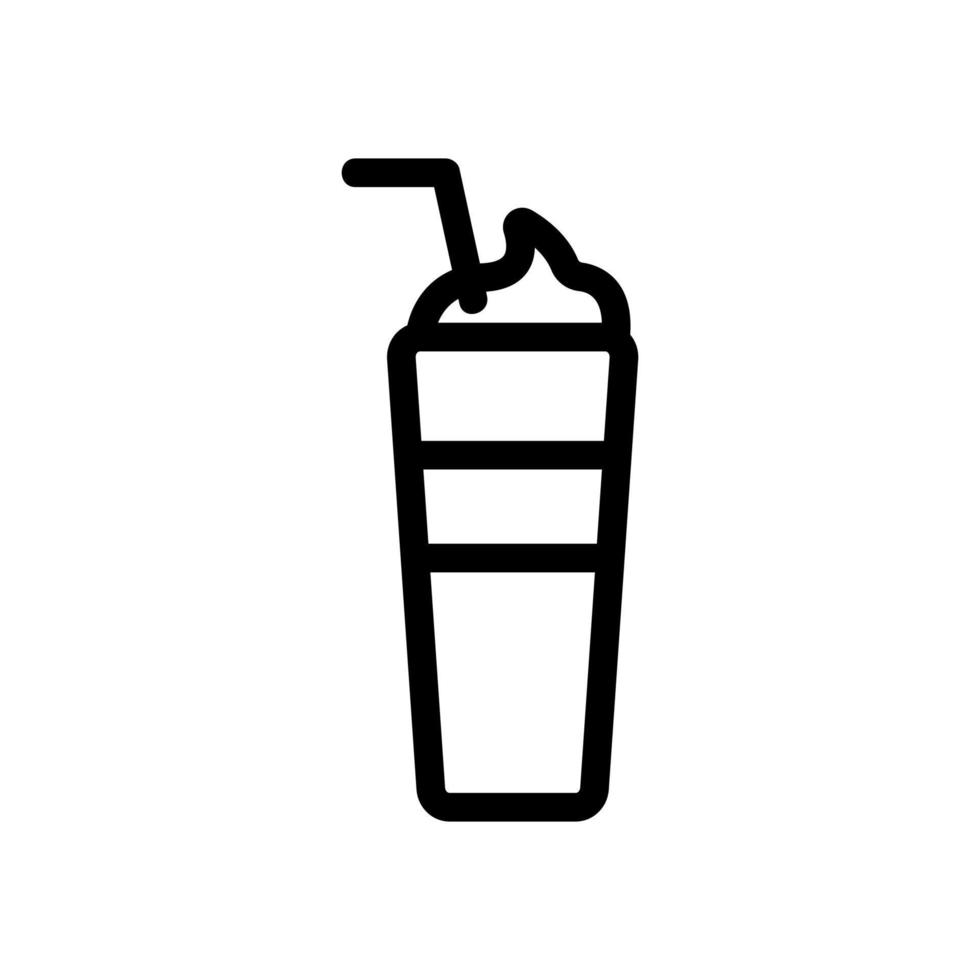 coffee cocktail icon vector. Isolated contour symbol illustration vector