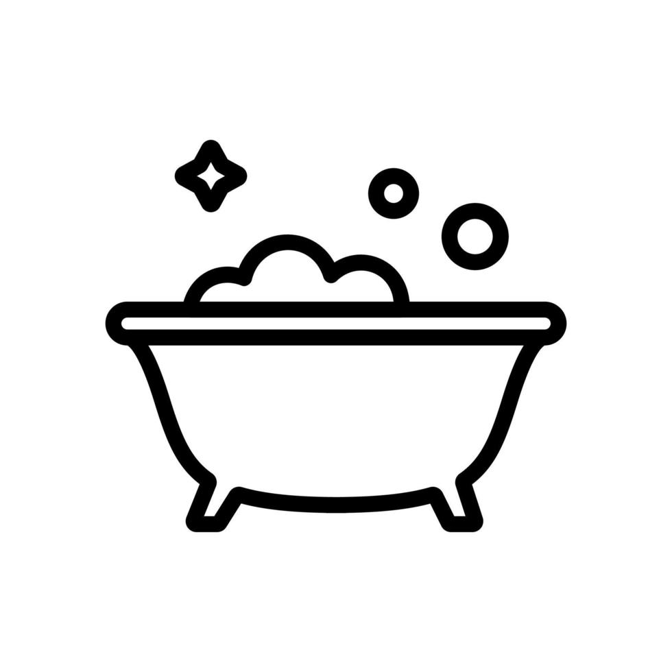 Bath icon vector. Isolated contour symbol illustration vector